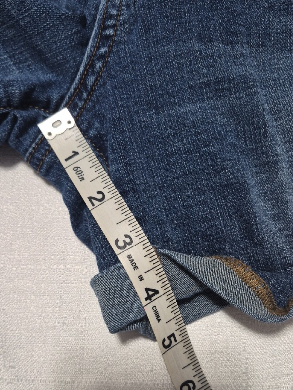 Special A Dark Blue Denim Roll-Cuff Distressed Casual Shorts Womens Size Large - Picture 8 of 8